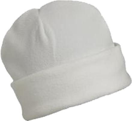 Warme Microfleece muts met omslag kleur off white