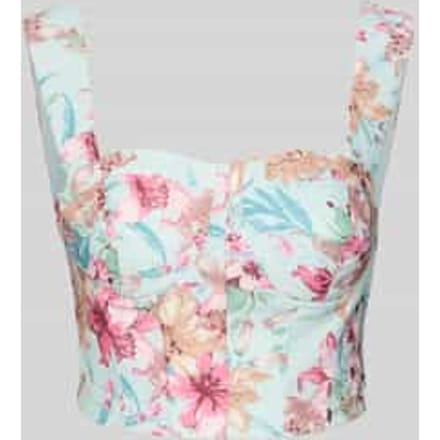 Kort blouseshirt met smokdetails aan de achterkant