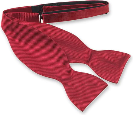 E.L. Cravatte Zelfstrikker Strik - Donkerrood - 100% Zijde