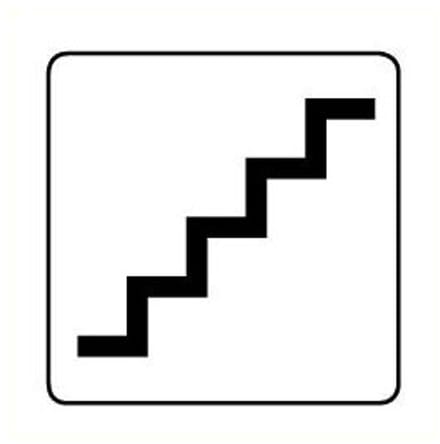 Trap sticker, wit zwart 100 x 100 mm