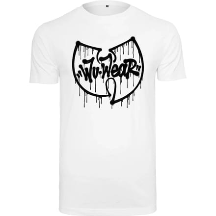 Urban Classics - Wu Wear Dripping Logo Heren T-shirt - XS - Wit
