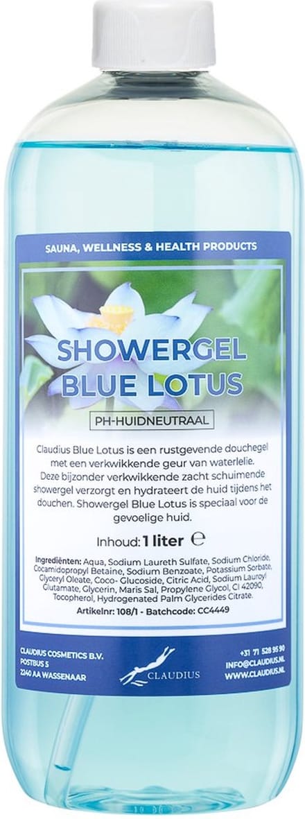 Claudius Douchegel Blue Lotus 1 liter - Showergel