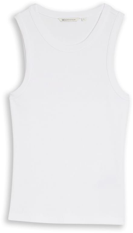 Tom Tailor Denim - Slim fit top in een set van 2 - Maat M - White