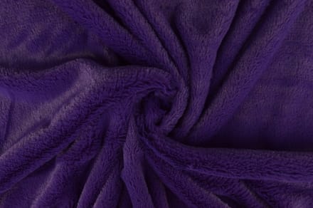 50 meter zachte bont stof - Paars - Pluche stoffen - 155cm breed