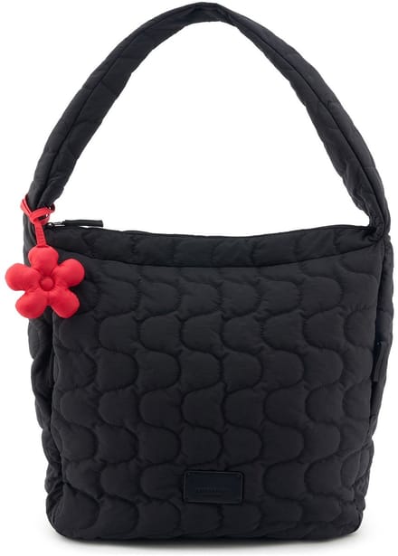 SEIDENFELT MANUFAKTUR shopper schoudertas Vaala Hobo Bag Black zwart