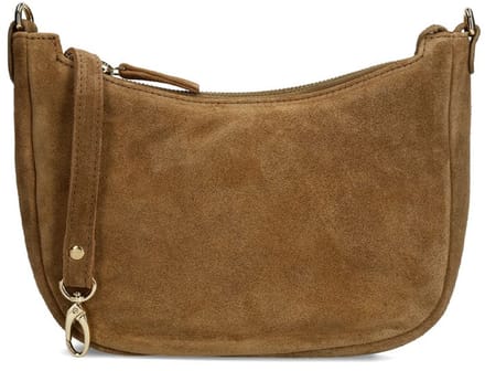 Manfield - Taupe suède schoudertas