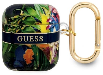 GUESS GUA2HHFLB AirPods cover blue/blue Flower Strap Collection
