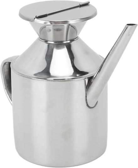 Dailygoods- Oliedispenser Roestvrij Staal - Multifunctionele Oliekan - Keukenaccessoires - Lichtgewicht - Draagbaar - Handvat