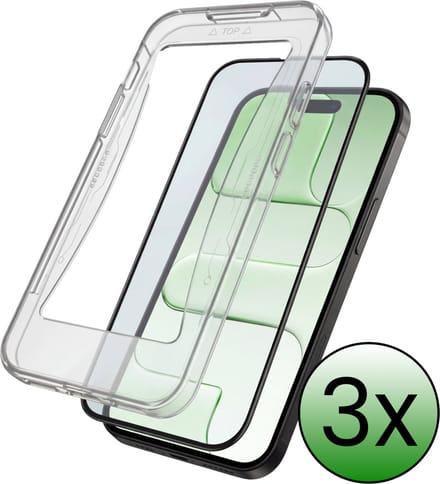 Screenprotector - 3 Stuks Geschikt voor Apple iPhone Air - Met Installatie Kit - Beschermglas - Gehard Glas - Tempered Glass - Screen Protector