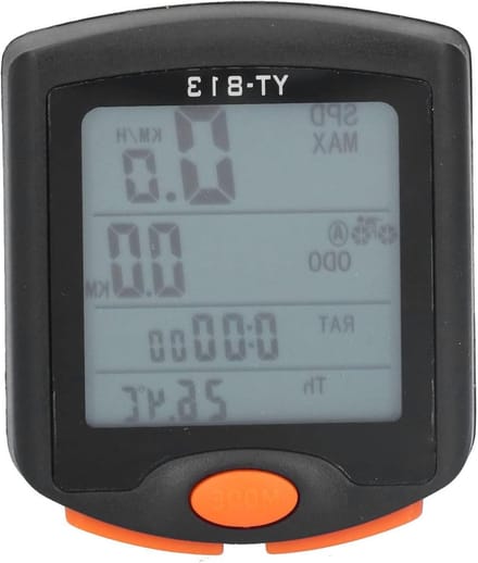 Fietscomputer - Snelheidsmeter - Ritgegevens Bijhouden - 20 Functies - 5.5 x 4.7 cm - Zwart