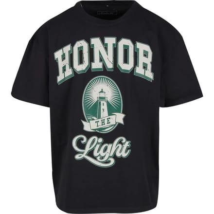 Mister Tee - Honor The Light Oversize Heren Tshirt - M - Zwart