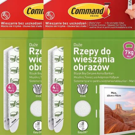 SILA Command Serie - Grote Bevestigingsstrips voor Frames - 4 Stuks - Meervoudig Herbruikbaar