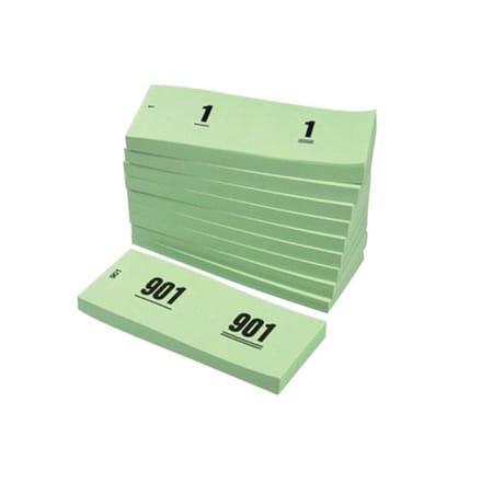 Nummerblok 42x105mm nummering 1-1000 groen 10 stuks