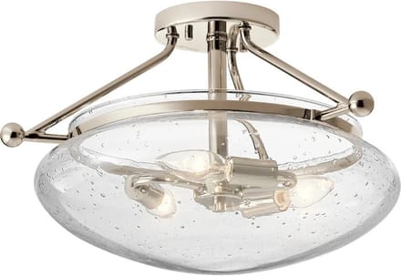 Kichler LED Plafondlamp Belle | 3X E14 Max 40W | Dimbaar | Polished Nickel
