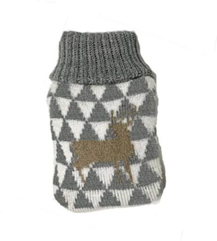 Handwarmer / Zakwarmer Rendier Ruit -  Grijs – 12x7 cm – Veilig en herbruikbaar