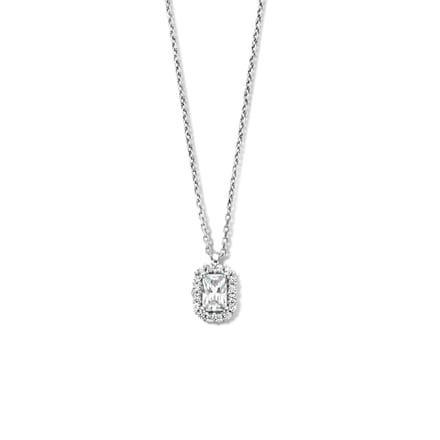 Collier zirkonia 41 + 4 cm halo