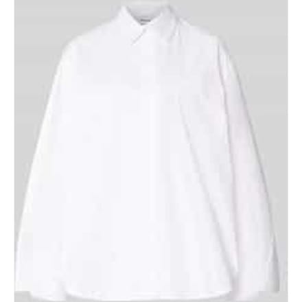 Oversized overhemdblouse met borstzak model 'Demi'