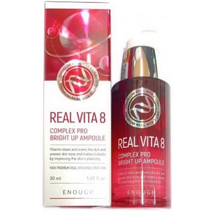 Enough  Real Vita 8 Complex Pro Bright Up Ampoule 30ml + RANDOM GIFT brown