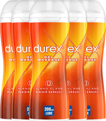 Durex Play Massage 2/1 Sensitive 200ML - 5 Stuks - Voordeelverpakking