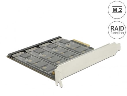 Delock PCI Express Card > 4 x internal M.2 Key B with RAID