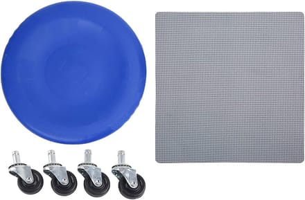 Buiktrainer Slide Disc - Core Trainer Wielen - Kracht Training - Zachte PVC Rollen - 31 x 30 cm - Blauw