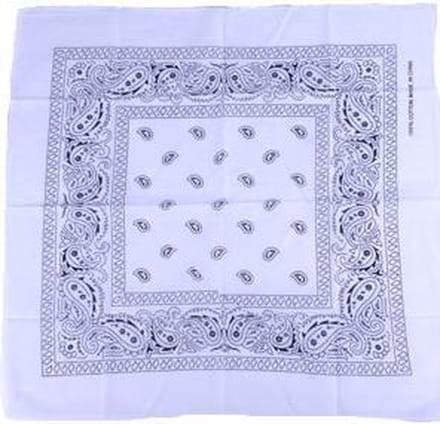Boeren zakdoek Boerenzakdoek Rain drop 54x54 - Rode zakdoek - 54 - Wit
