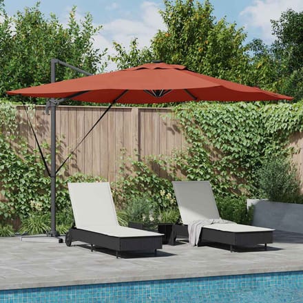 vidaXL - Parasol - Terracotta - 286 - x - 284 - x - 270 - cm - Aluminium - en - Polyester