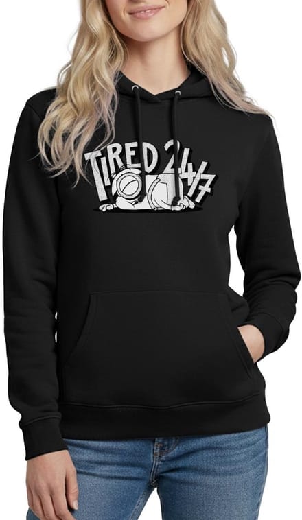 Minions Stuart Tired 24/7 Hoodie Dames