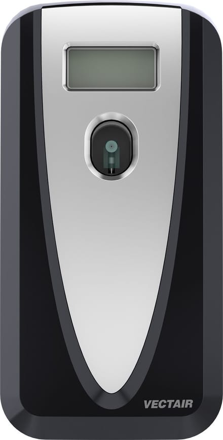 Micro Airoma - Luchtverfrisser MVP dispenser - Zwart/Chroom - tbv 100ml