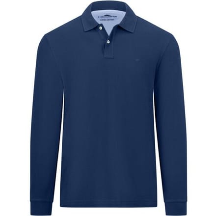 Fynch-Hatton Polo Uni Color Longsleeve Supima Cotton Midnight / male