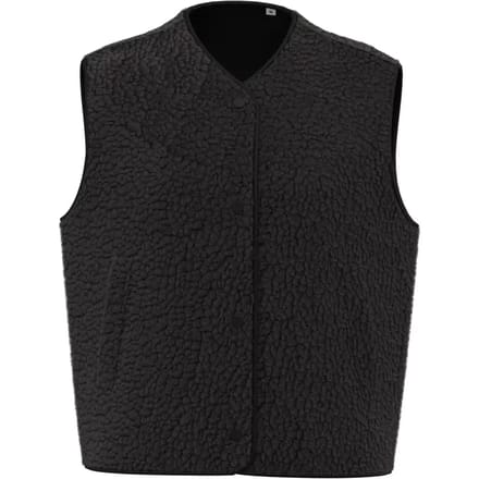 Spasso Mouwloos sherpa damesjasje SP604 - Black - L