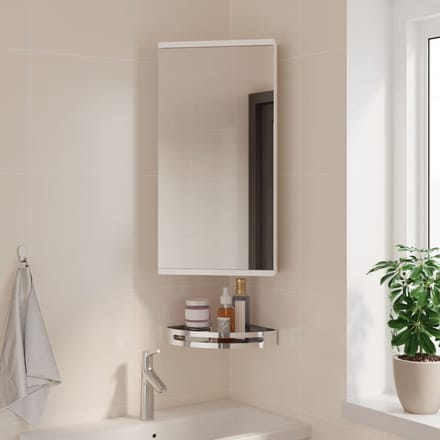 vidaXL - Badkamerkast - met - spiegel - 30x24x60 - cm - wit