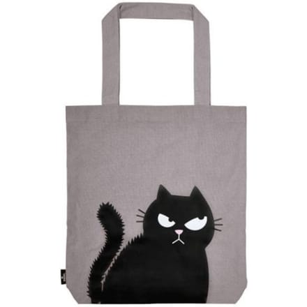 Ed, the cat katoenen tas, formaat 39 x 42 cm. - happy face