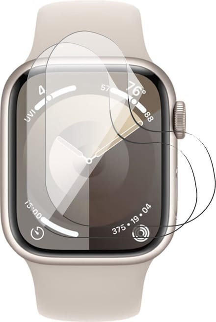 Screenprotector geschikt voor Apple Watch Series 9/8/7 41mm - 2x FlexGuard Screen Protector
