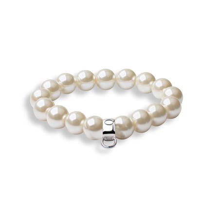 Quiges - Armband - Bedelarmband - Zoetwater Parel - 20cm - geschikt - voor - Charm - QCB003