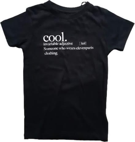 Little Eleven Paris t-shirt maat 128 zwart