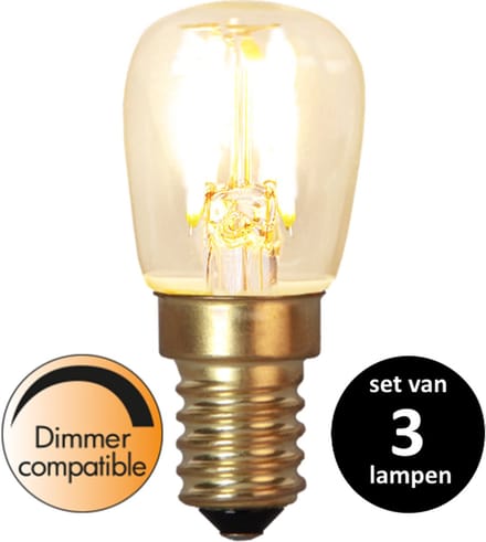 KogelLamp - E14 - 1.4W - dimbaar - set van 3