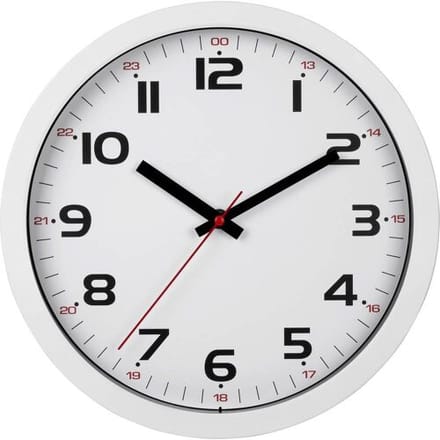 TFA Dostmann 60.3050.02 Kwarts Wandklok 30.5 cm x 30.5 cm x 3.8 cm Wit
