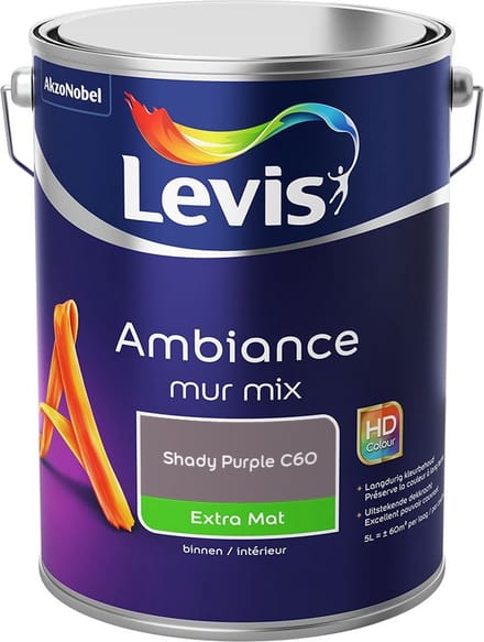Levis - Ambiance Mur Extra Mat Mix - Shady Purple C60 - Mengverf - 5 L