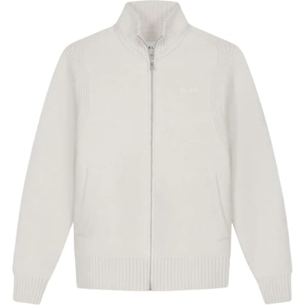 Olaf Zip Through Knitted Mock Neck Vesten Off White M230703