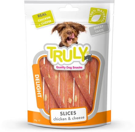 Truly Zachte Hondensnacks met Kip & Kaas - 15 zakjes van 90 gram