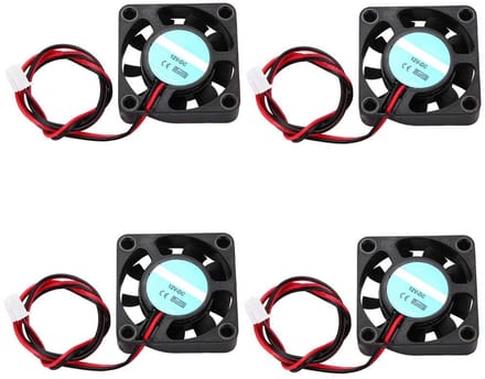 By shayne - 3D-printer Ventilator - Koelventilator 7000 r/min - Ideaal voor 3D-printers - Zwart - Hoge luchtstroom - Set van 4 stuks