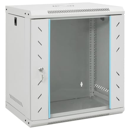 vidaXL Netwerkkast wandgemonteerd 12U 19" IP20 53x40x60 cm