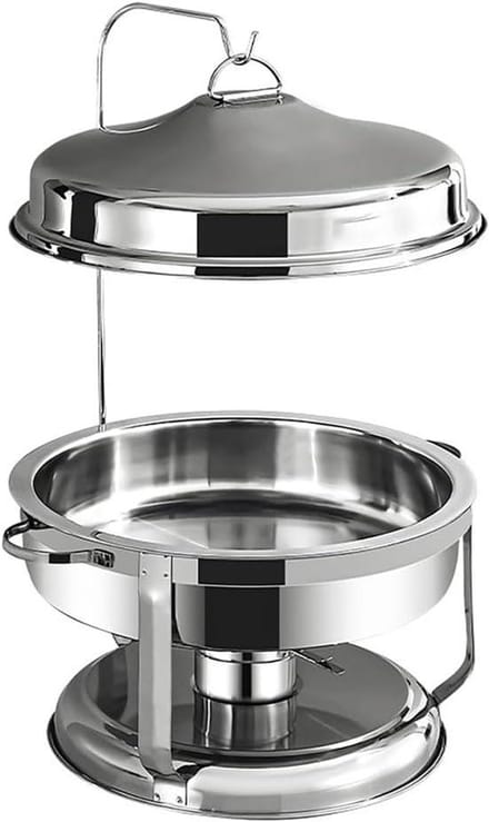 Chafing Dish Set - Buffet Warmer - Feestelijke Buffetten - Spiegelende Afwerking - Complete Set - Zilverkleurig