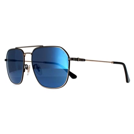 Police Aviator Heren Glimmend Roze Goud Rookspiegel Blauw SPLF64 Octane 1