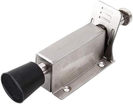 Deurstop - Deurhouder - Muren beschermen - Rubberen tip - 14 cm lengte - Roestvrij staal