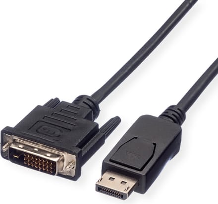 VALUE DisplayPort Kabel DP Male - DVI (24+1) Male, LSOH, zwart, 5 m