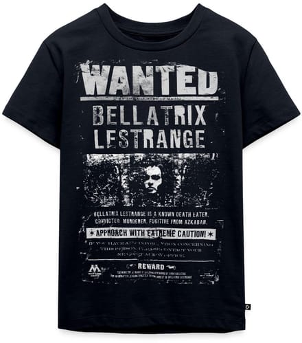 Harry Potter Bellatrix Lestrange Wanted Poster Premium T Shirt Kinderen