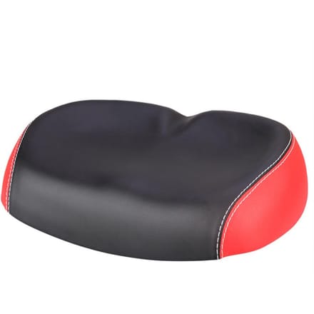 Selle sans nez pour vélo Big Ass, siège Large et souple en PU Black & Red black