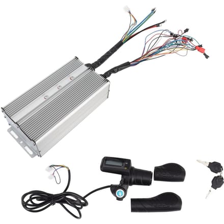 36V 48V 2000‑3000W Elektrische Fiets Controller Kit Elektrische Scooter Controller LCD Display Paneel met Griptang Half Stuur gray